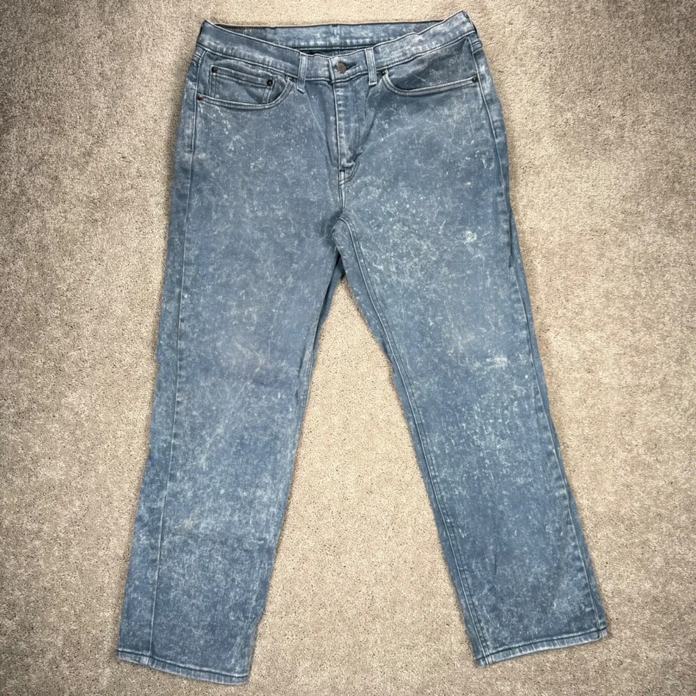 Levis 541 Athletic Taper Men's 34x30 Blue Acid Wash Denim Jeans